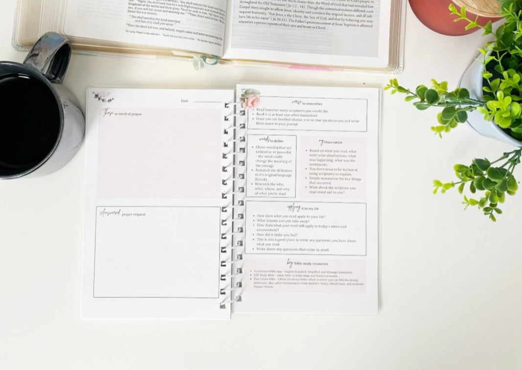 Bible Study Journal, Prayer and Gratitude Journal