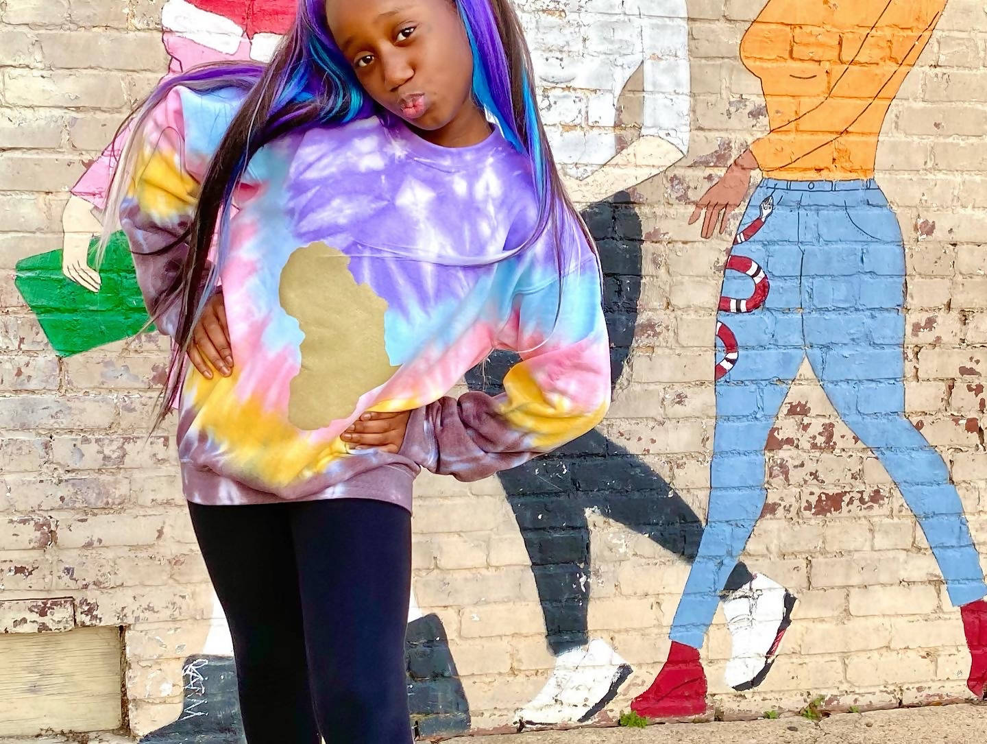 Multi-colored Tie Dyed
