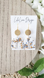 Arch| Polymer Clay White Gold Spring Earrings