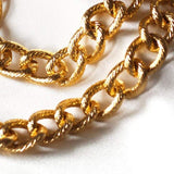 Gold Bezel Chain Layered Necklace